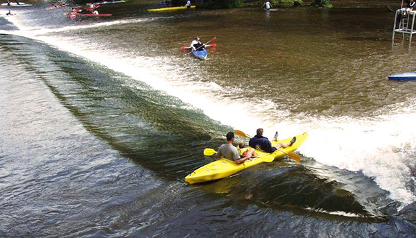 Kayaking down the Lesse